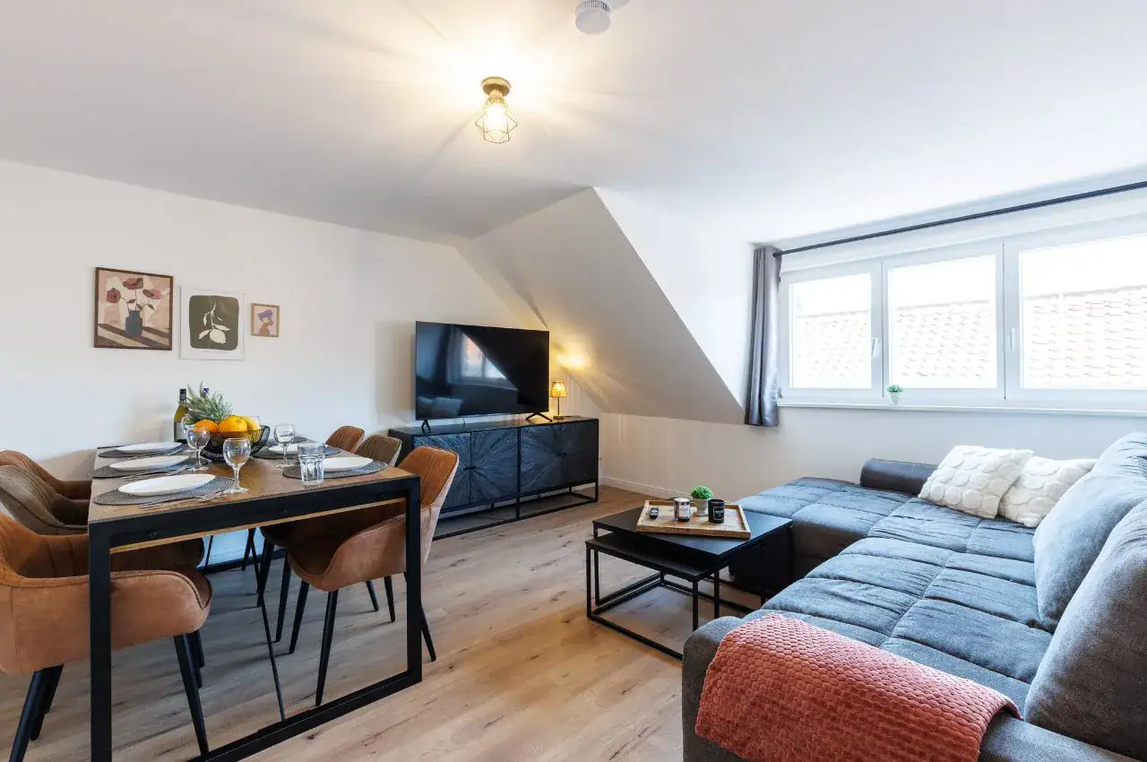 Apartment Seebrücke in Timmendorfer Strand Titelbild Apartment Rooftop in Goslar mit moderner Ferienwohnung und hochwertigem Wohnbereich